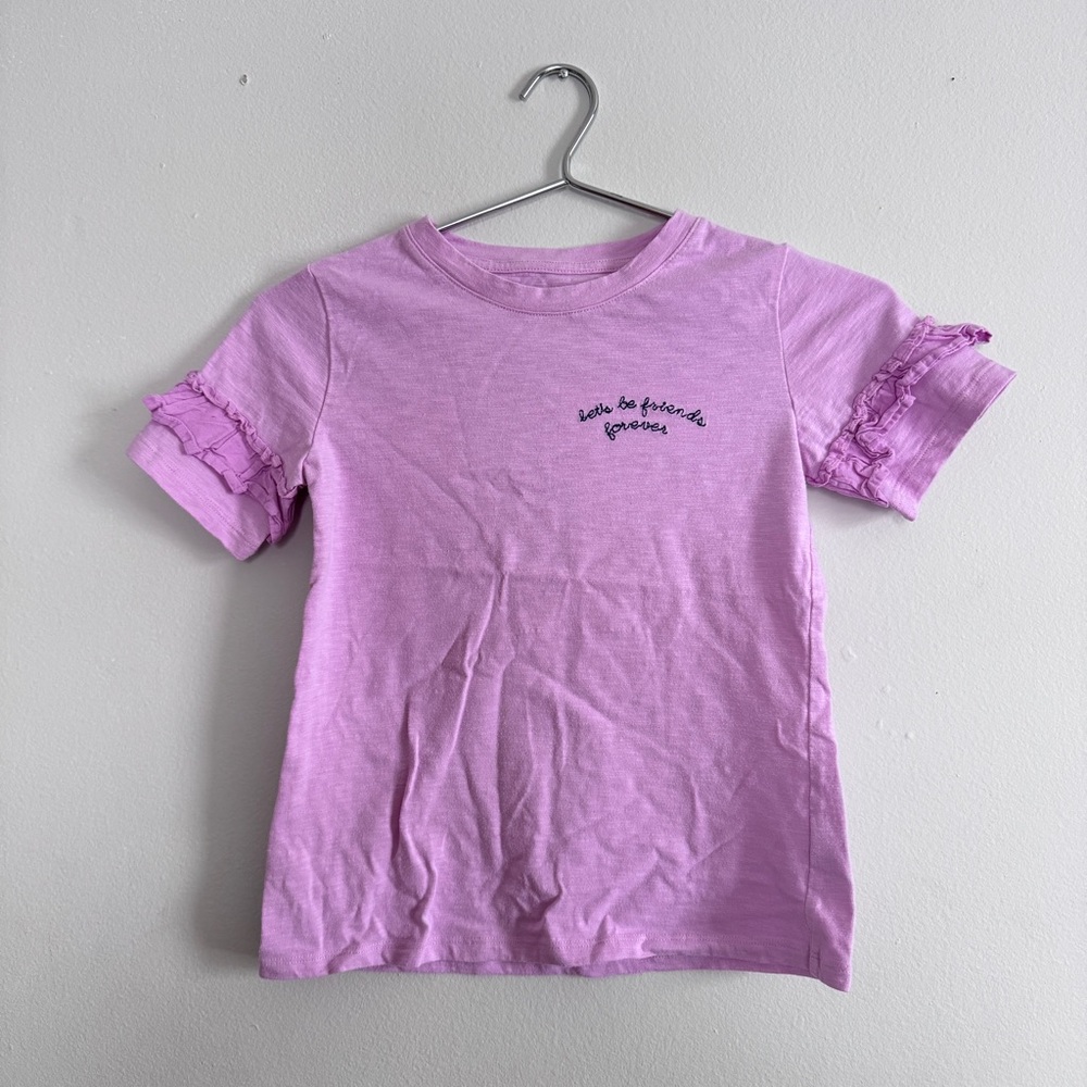 Cat & Jack Pink Ruffle Sleeve Top